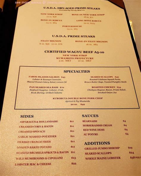 Council oak menu tampa  Fleming's Prime Steakhouse and Wine Bar: Guests can choose between the regular menu or a three-course Thanksgiving menu