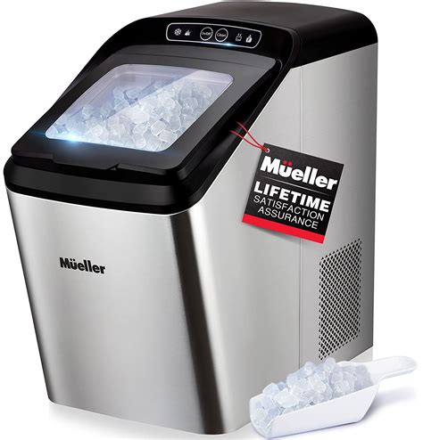 EUHOMY Nugget Ice Maker Countertop, 30Lbs/Day, 2 Way Water Refill,  Self-Cleaning