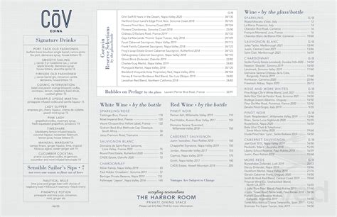 Cov menu edina  952-999-4011 info@covedina