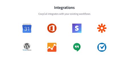 Cozycal integrations  CozyCal vs