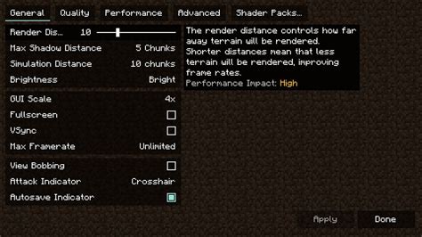Cpu render ahead limit minecraft 14 is likely slower