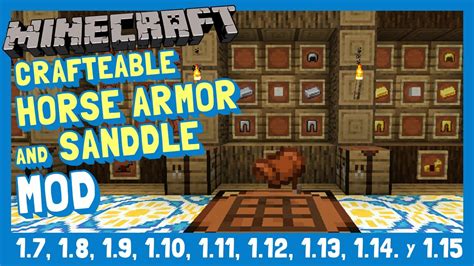 Craftable saddles mod  This is a simple mod allowing you to craft Saddles, horse armor and name Tags in Minecraft