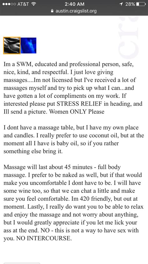 Craigslist austin massage  see also