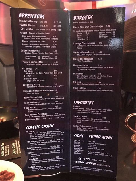 Crawpappy's bar and grill menu 00+ Kids Crab Legs $21