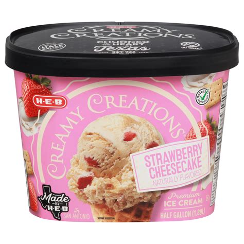 Creamy creations About H-E-B Creamy Creations Churned in the heart of Texas since 1998, H-E-B Creamy Creations ice cream is proudly made in San Antonio with fresh cream from our local creamery
