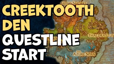 Creektooth den questline  Please bear with me