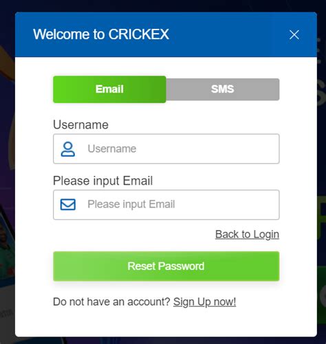 Cricex login  Register for Access