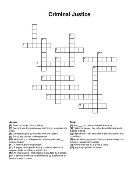 Criminal deception crossword Tremble