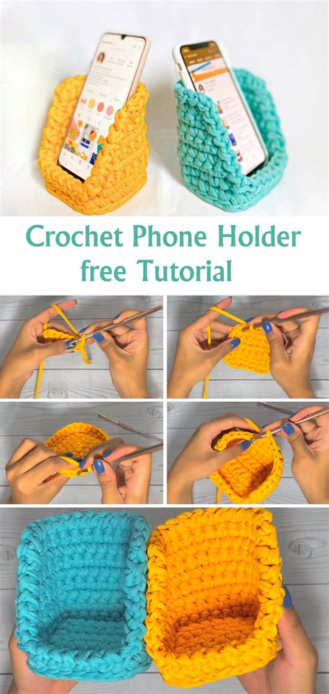 Crochet phone holder  Read it