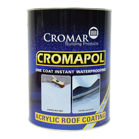 Cromapol acrylic roof coating Cromapol Acrylic Roof Paint Sealant Waterproof Liquid Roofing Coat Membrane 5kg 