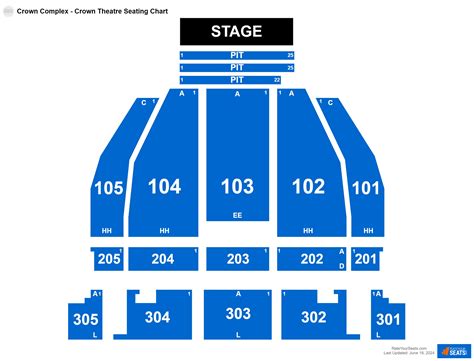 Crown theatre seating map  Saturday, May 4 at 2:00 PM