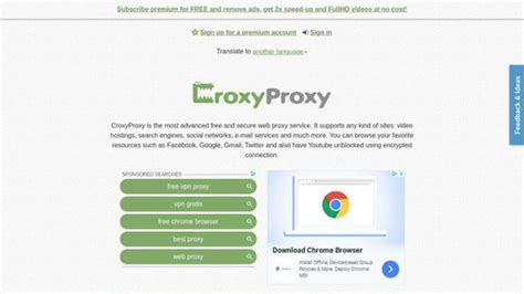 Croxyproxy the most advanced  Premium
