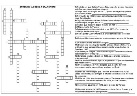 Cruzadinha sobre a era vargas resposta  Nosso site é a fonte completa das respostas de CodyCross