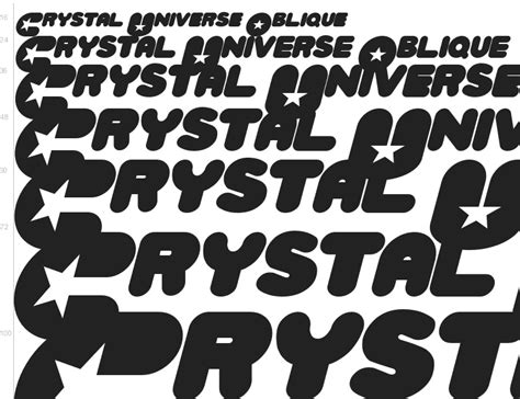 Crystal universe oblique font 000 font(Font family name:Crystal Universe Oblique;Font style name:Oblique),80 characters in total