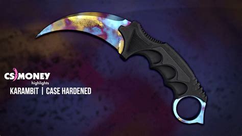 Cs go karambit case hardened  The handle is the standard black color