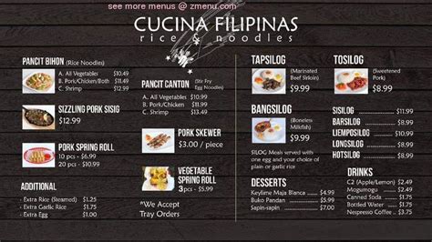 Cucina filipinas rice & noodles winkler Tray Orders for today
