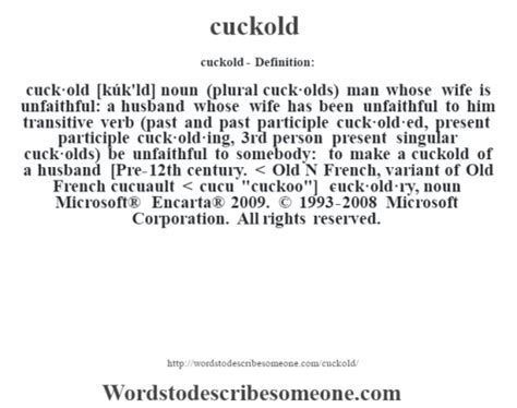 Cuckold etymology cuckold etymology dictionary captions on HotwifeCaps