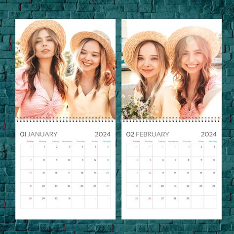 2024 Custom Photo Calendar 2024 Personalized Calendar Using Etsy
