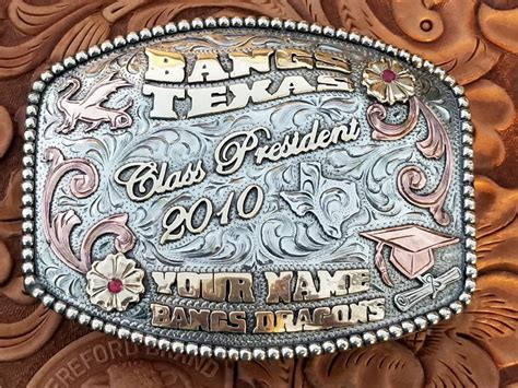 Custom championship belt buckles  There is no minimum order required for custom trophy rodeo buckles and we offer quantity discounts starting at orders of 6, with greater discount brackets for larger orders