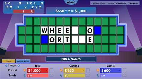 Customizable wheel of fortune template  Wheel of Fortune Round 1 template Season 31