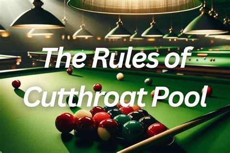 Cut throat pool Cutthroat pool requires almost all of the same equipment to play as regular eight-ball does