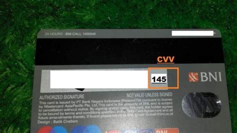Cvv pada kartu debit bni  Dimana secara umum letak 3 digit angka CVV tersebut terdapat di bagian belakang kartu debit/kredit Mandiri