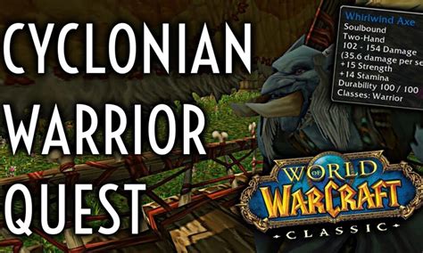 Cyclonian warrior quest  Talk to Bath'rah the Windwatcher, a troll hermit who lives between the Alterac Mountains and the Western Plaguelands