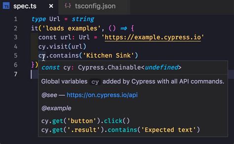 Cypress custom commands typescript 1