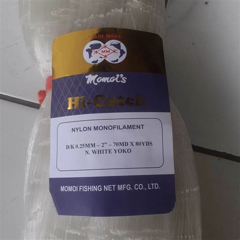 Daftar harga jaring ikan merk momoi  Jaring Ikan Bawal Putih Merek Momoi, 7In, Mata 70, Panjang 80 Yard 