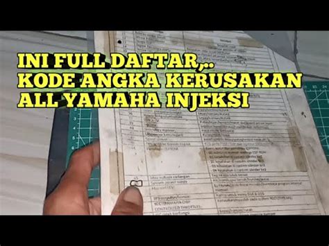 Daftar kode mil yamaha Berikut adalah daftar kode MIL yang paling umum pada motor Yamaha dan apa yang mereka tunjukkan: Kode MIL: P0171 – Ini adalah kode yang menunjukkan