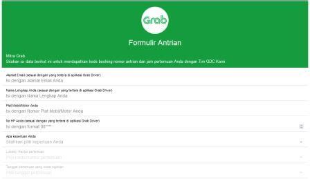 Daftar online antrian gdc grab 680