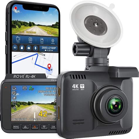 Vantrue 360° Dash Cam WiFi 2.7K Black Box Android IOS APP 5GHz GPS