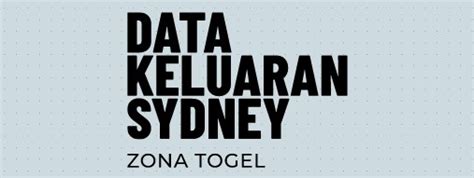 Data keluaran sydney 2020 3  Data Togel menginformasikan tabel data nomor Sydney pools terlengkap