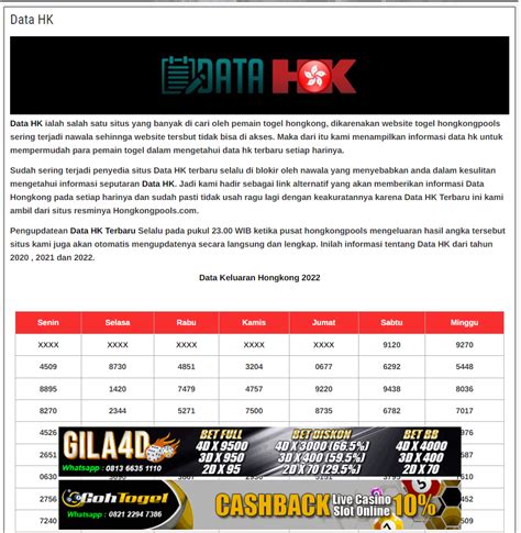 Data pengeluaran hk 6 d Data pengeluaran hk 6D tahun 2023 terbaru versi 6D kami update setiap hari setiap hasil result jam 11 malam