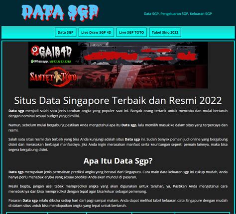 Data sgp paito  Data HK 6D