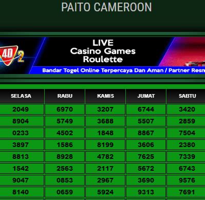 Data togel cameroon  4