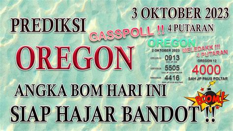 Data togel oregon 6 2023 Bola Merah Oregon 13:00 Wib adalah sebuah tabel yang menampilkan hasil keluaran nomor Togel pada setiap harinya