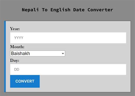 Date converter english to nepali rajan  Nepali Date Converter is useful for converting date like date of birth, historical nepali dates, passport-visa dates, dates in document translation etc