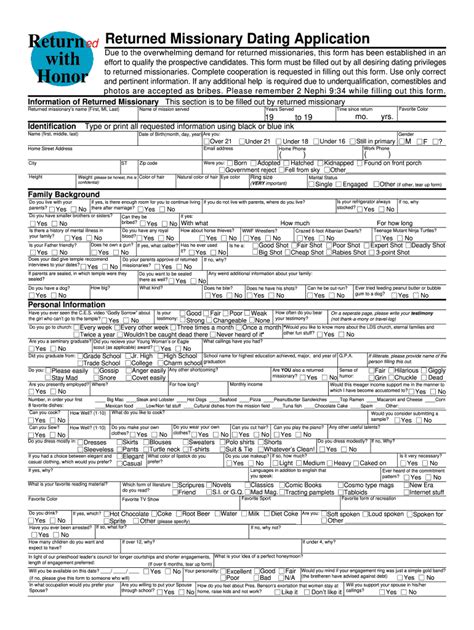 Dating application form  This application must be ﬁlled out in its entirety in order to be considered for the position that you are applying