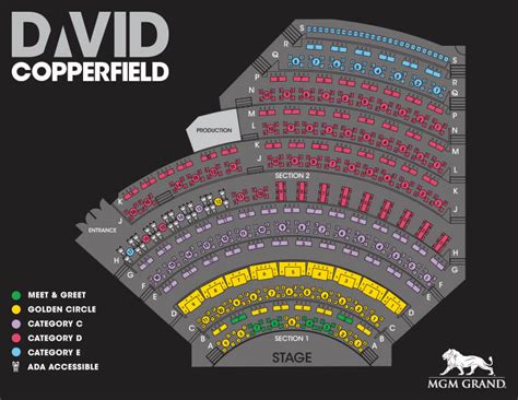 David copperfield seating chart  That design out the David Copperfield Arena is segmented into 4 sections