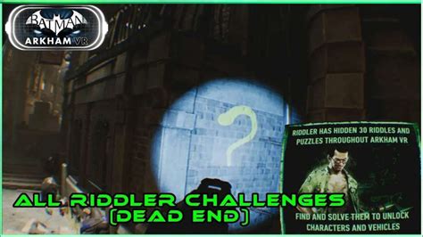 Dead end riddler challenge batman: arkham asylum 