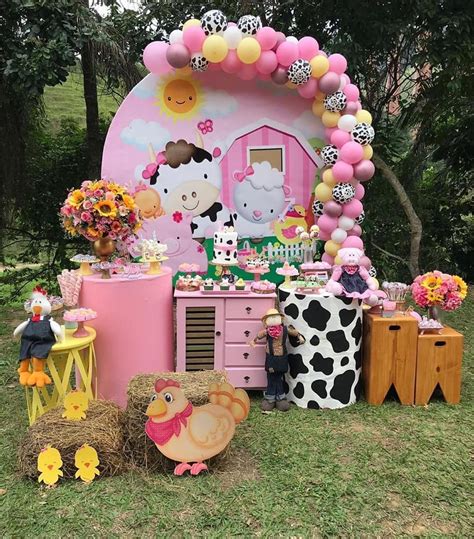 Decoração festa infantil fazendinha feminina  Chame a criança e a envolva nos preparativos