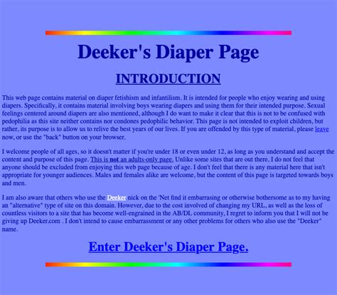 Deeker diaper " She thought for a moment, then a smile crept across