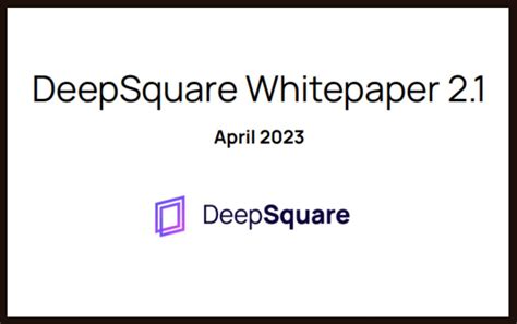 Deepsquare whitepaper  DeepSquare Association, Switzerland, is the founder and holds the initial governance of DeepSquare token