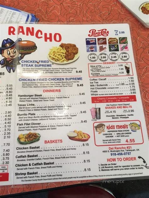 Del rancho tahlequah menu  Please contact the individual store General Manager for inquiries and to provide feedback