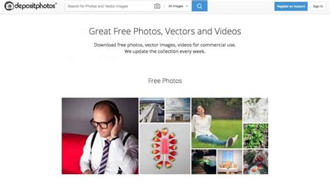 Depoitphotos  To find free images or other files, limit your search to them with the main search bar on Depositphotos (select “Free” in the drop down menu before the keyword field), or go directly to the Free File search
