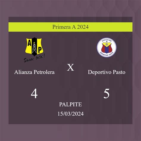 Deportivo pasto x alianza petrolera palpites  Alianza Petrolera vs Deportivo Pasto football predictions and statistics for this match of Colombia Primera A on 28/08/2022