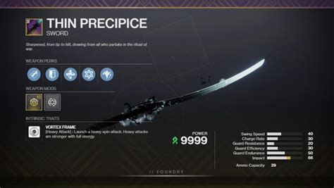 Destiny 2 thin precipice god roll  Image Source: TheNerdStash