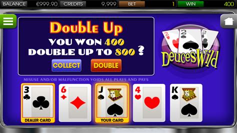 Deuces wild double up 05%, or one total bet every 1869 hands