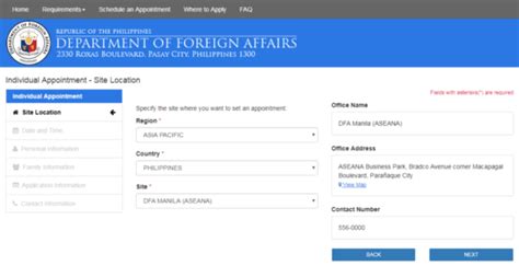Dfa portal (passport appointment system)  Print